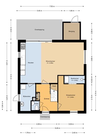 Floorplan - Zeedijk 24-394, 4504 PN Nieuwvliet